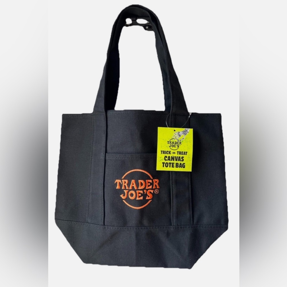 Trader Joe's Mini Halloween Black Tote Bag